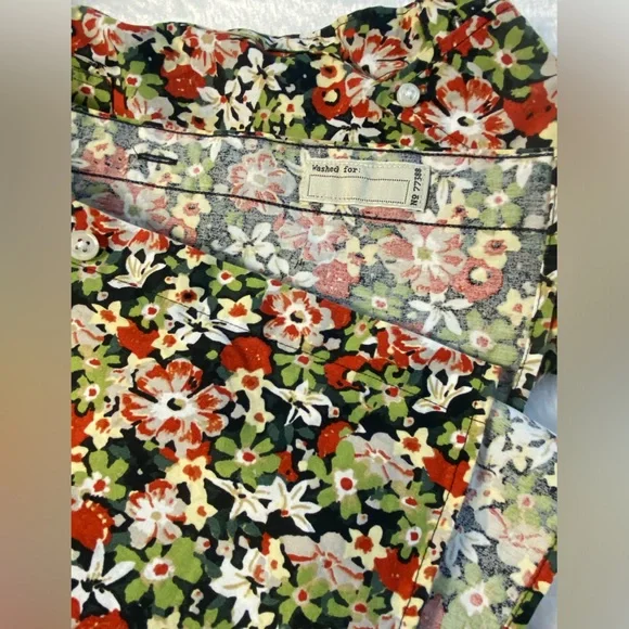 Re-imagined By J Crew Button Collared Shirt floral long sleeve Mens Organic - Picture 9 of 9